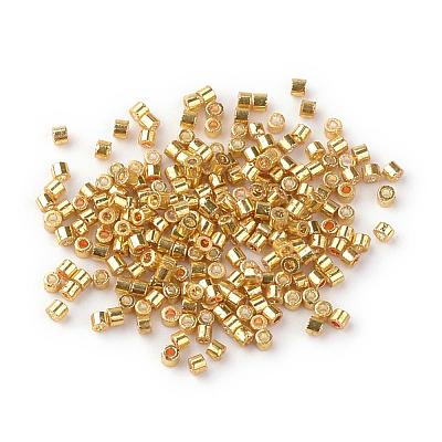 Electroplate Cylinder Seed Beads SEED-R041-06-1