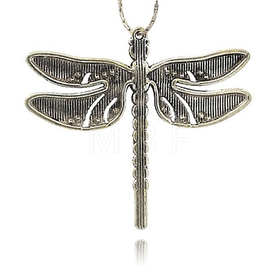 Vintage Dragonfly Pendant Necklace Findings ENAM-M001-16-1