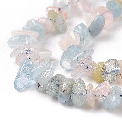Natural Morganite Chip Beads Strands G-E271-84-1