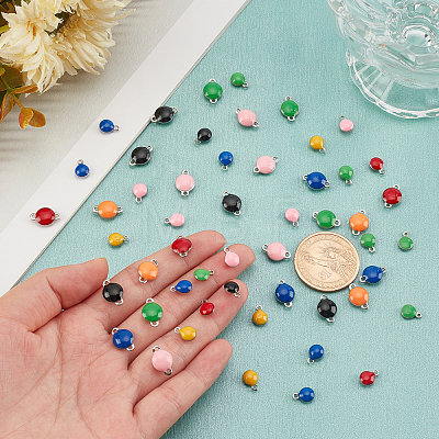 72Pcs 12 Style Ion Plating(IP) 304 Stainless Steel Enamel Links/Connectors and Charms STAS-UN0032-11-1