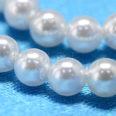 Round Shell Pearl Bead Strands BSHE-L011-2.5mm-A013-1