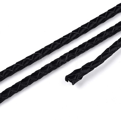 Hollow Braided Cowhide Leather Cord NWIR-ZX002-01E-1