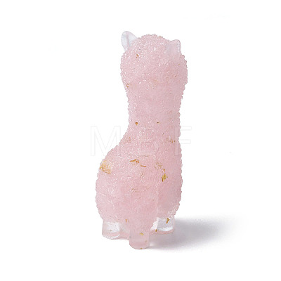 Resin Alpaca Display Decoration DJEW-P021-B01-1