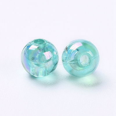 Eco-Friendly Transparent Acrylic Beads X-PL733-9-1