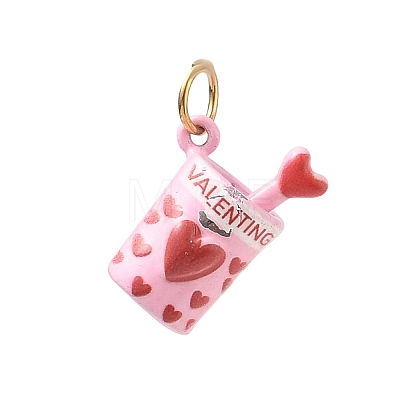 Valentine's Day 304 Stainless Steel Enamel Pendants SA-CBA08A6-07E-G-1