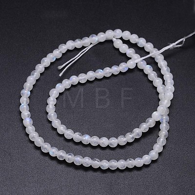 Natural Rainbow Moonstone Round Bead Strands G-M263-A-02-1