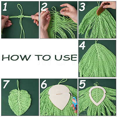 1 Set Wood Macrame Leaf/Flower Cutting Template DIY-BC0009-99-1
