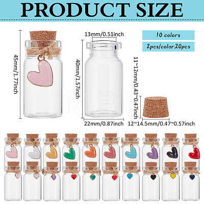 20Pcs Glass Jar Glass Bottles AJEW-PH01585-1