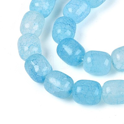Baking Paint Crackle Glass Beads Strands DGLA-N019-01B-01-1