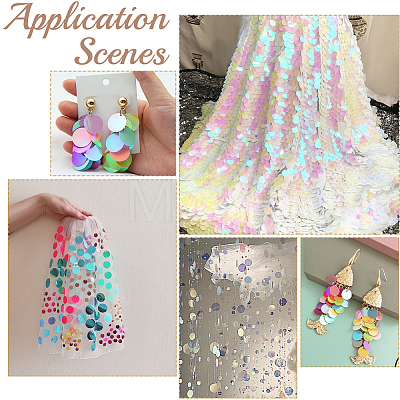 80G 10 Colors PVC Paillette Pendants FIND-SC0023-20D-1
