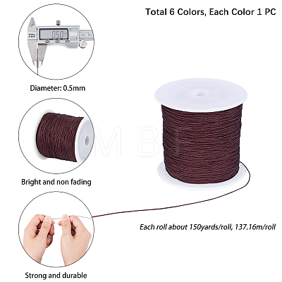 Braided Nylon Thread Nylon String for Beading Jewelry Making NWIR-PH0001-33-1