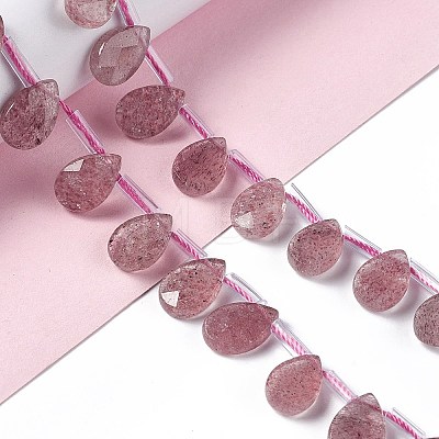 Natural Strawberry Quartz Beads Strands G-G805-B13-1