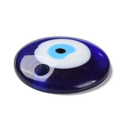 Blue Evil Eye Resin Pendants CRES-D012-01C-1