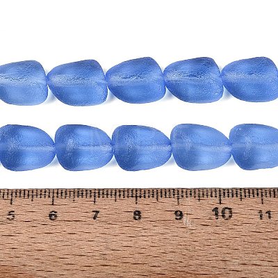 Frosted Handmade Lampwork Beads Strands LAMP-Q041-06A-1