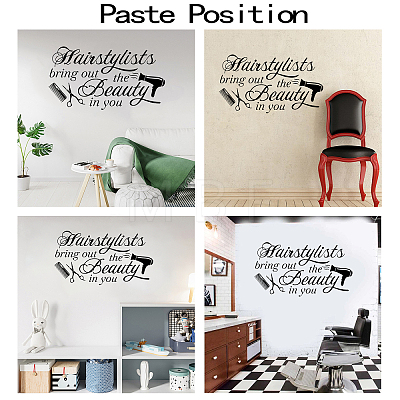 PVC Quotes Wall Sticker DIY-WH0200-059-1