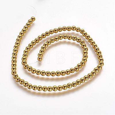 Non-magnetic Synthetic Hematite Bead Strands G-P218-30-G-1