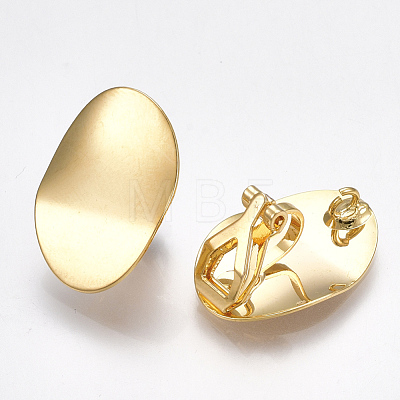 Brass Clip-on Earring Findings KK-T038-246G-1