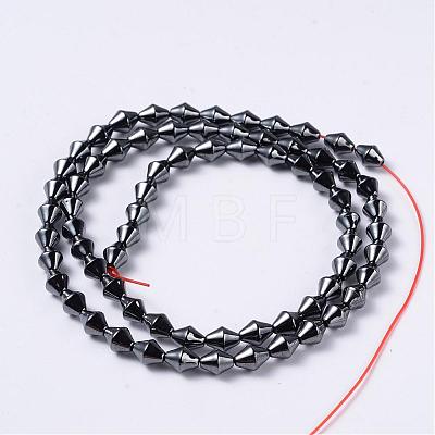 Non-magnetic Synthetic Hematite Bead Strands G-F300-32-09-1