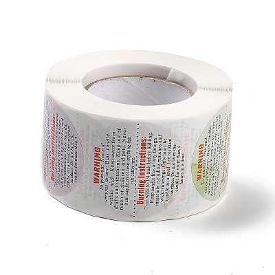 Adhesive Paper Candle Warning Labels DIY-K043-02-01-1