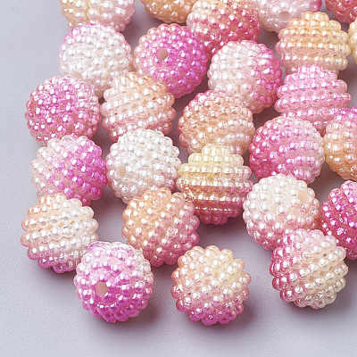 Imitation Pearl Acrylic Beads OACR-T004-10mm-13-1