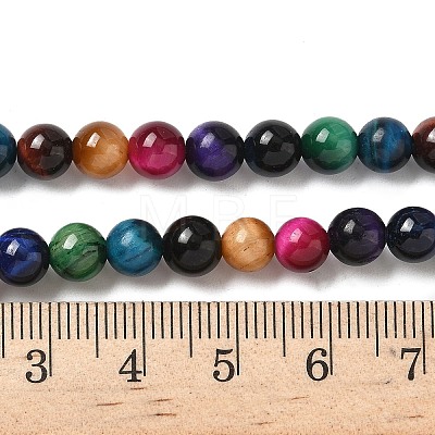 Natural Tiger Eye Beads Strands X-G-G101-6mm-6-1