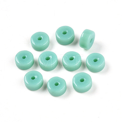 Opaque Solid Color Glass Beads X1-GLAA-N007-6x3mm-A04-1