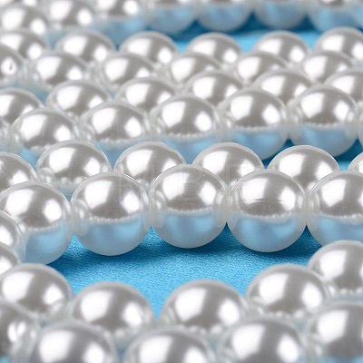 ABS Plastic Imitation Pearl Round Beads X-MACR-S789-14mm-01-1