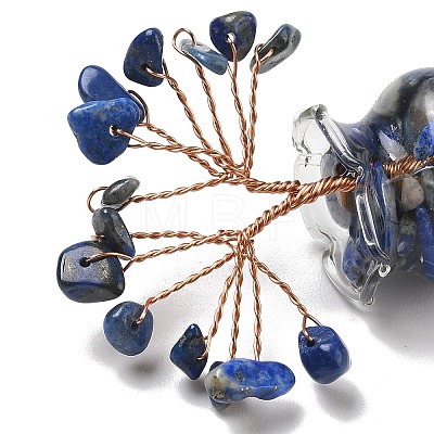 Natural Lapis Lazuli Chips Tree of Life Decorations DJEW-Z007-02S-1