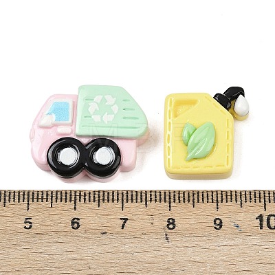 Environmental Protection Series Opaque Resin Cabochons RESI-Z048-02-1