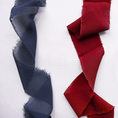 2 Rolls 2 Colors Polyester Ribbon OCOR-SZ0001-09-1