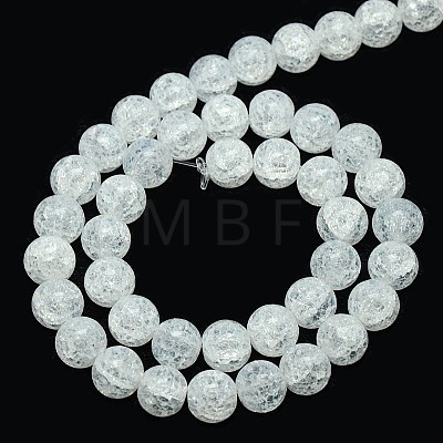Synthetic Crackle Quartz Round Beads Strands G-L155-10mm-03-1