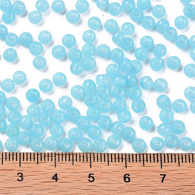 6/0 Imitation Jade Glass Seed Beads SEED-T006-04A-08-1