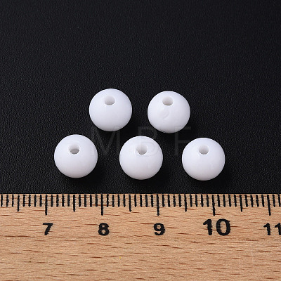 Opaque Acrylic Beads X-MACR-S370-C8mm-01-1