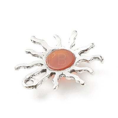 Natural Gemstone Pendants X-PALLOY-JF01354-1