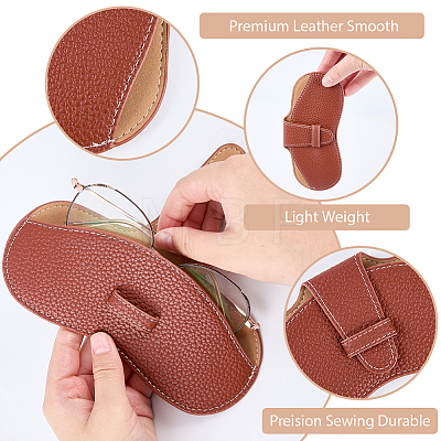 1Pc PU Leather Glasses Case AJEW-CN0006-94H-1