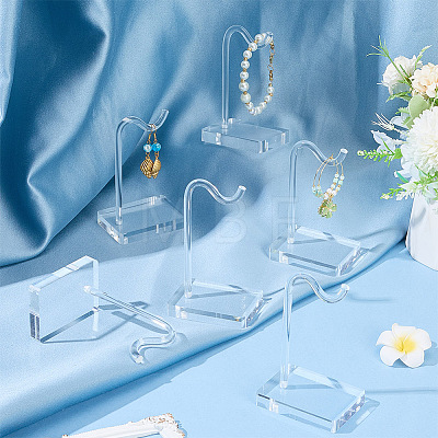 6Pcs Plastic Single Bracelet Display Stands BDIS-GO0001-01B-1