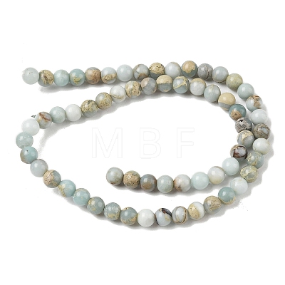 Natural Shoushan Stone Beads Strands G-B155-A01-6mm-1