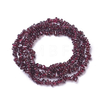 Natural Garnet Chip Beads Strands G-L491-06-1