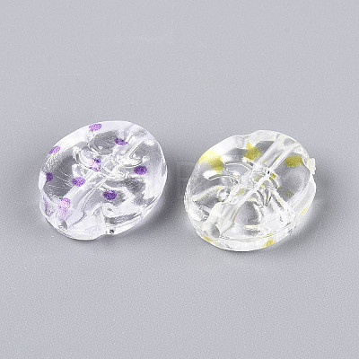 Printed Transparent Acrylic Beads TACR-T029-12M-1