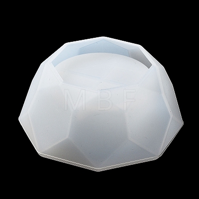 Faceted Octagon DIY Silicone Candle Cup Molds DIY-P078-07-1