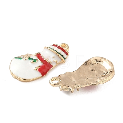 Christmas Alloy Enamel Pendants ENAM-I073-03G-1