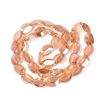 Electroplate Glass Beads Strands EGLA-Q134-02A-B02-1