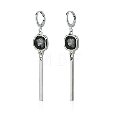 Alloy & Glass & Plastic Leverback Earrings WG26488-02-1