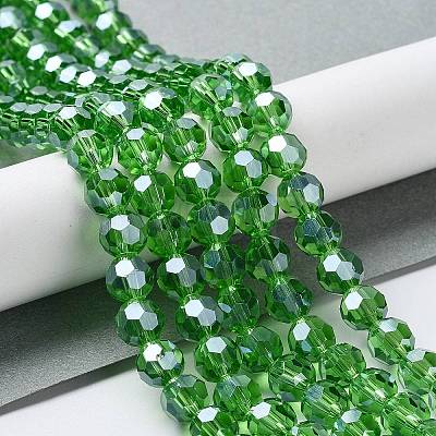 Electroplate Glass Bead Strands EGLA-R015-8mm-14-1