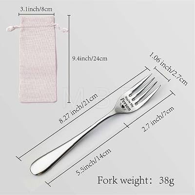 CREATCABIN 2Pcs 410 Stainless Steel Forks AJEW-CN0001-25D-1