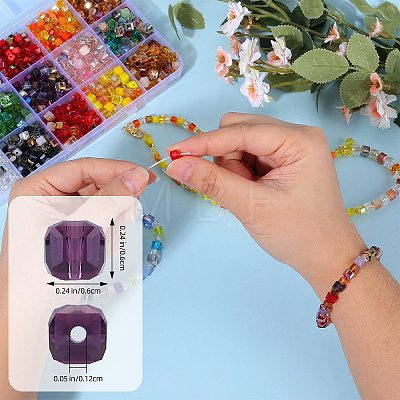 2 Bags Imitation Artificial Crystal Glass Beads GLAA-SZ0001-95C-08-1