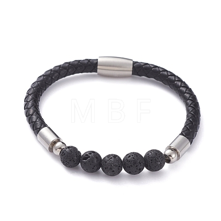 Unisex Leather Cord Bracelets BJEW-JB04852-01-1