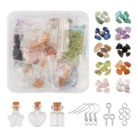 DIY Wish Bottle Pendant Earring Making Kits DIY-FS0002-26-1