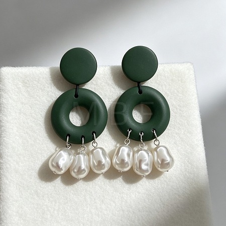 Imitation Pearl Chandelier Earrings WGBB3F3-01-1