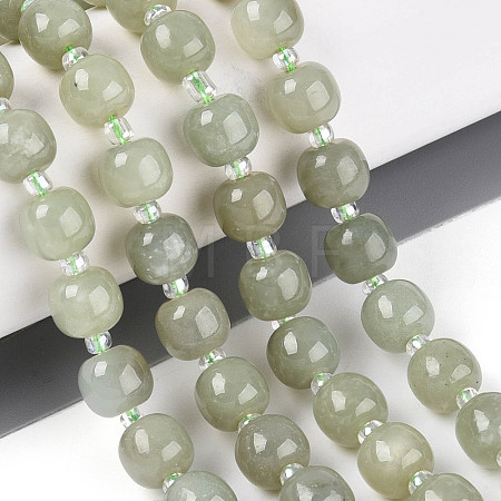 Natural Hetian Jade Beads Strands G-N353-08A-01-1